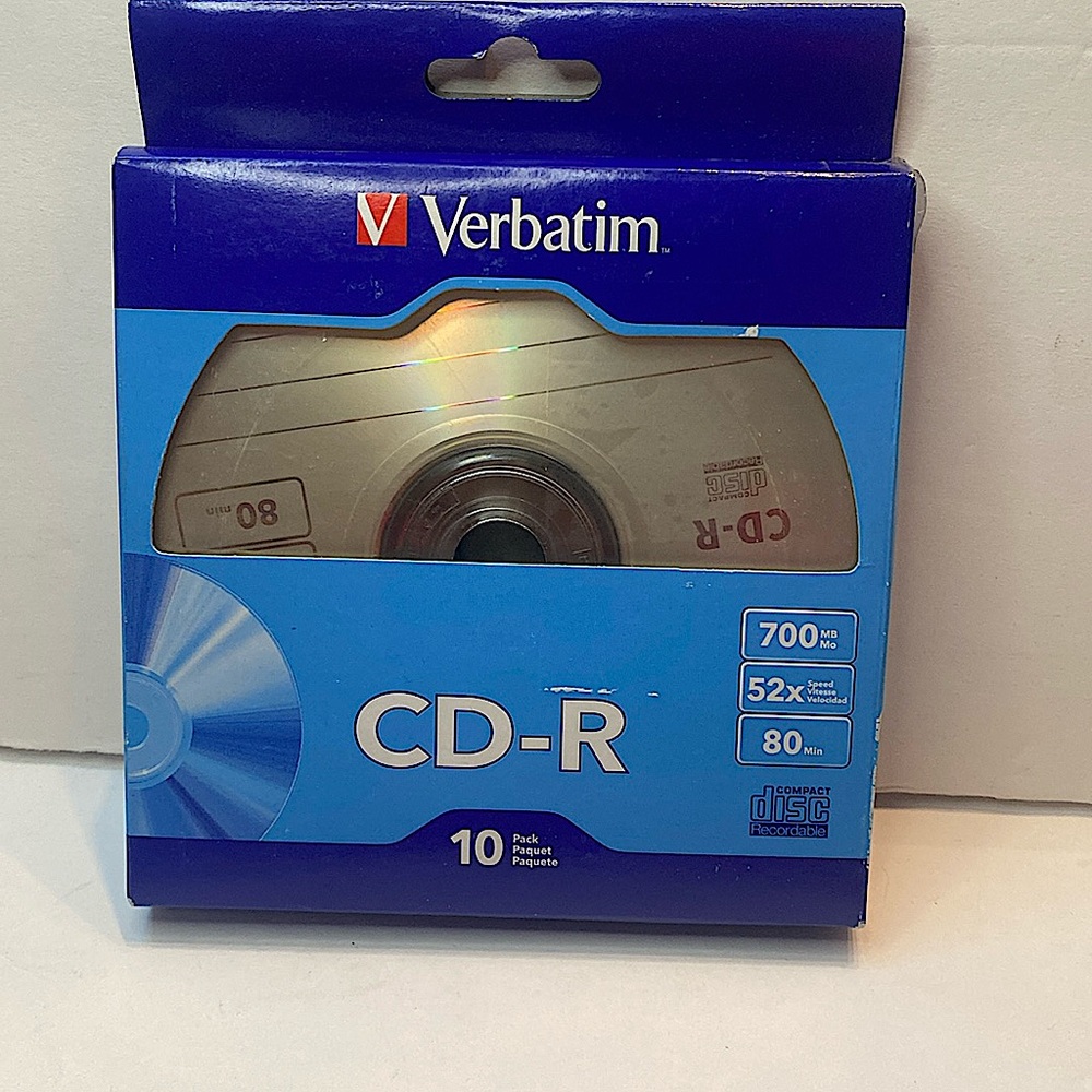 NEW VERBATIM 10 PACK CD-R DISC 80 minutes